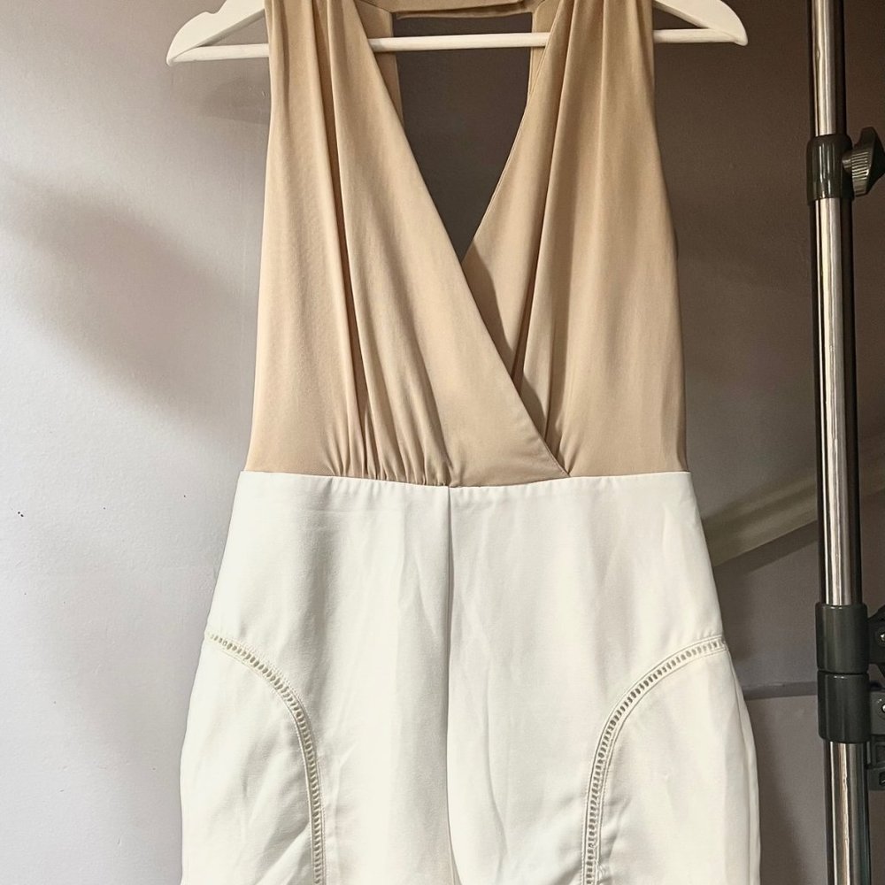 BANJUL Shorts Jumpsuit Taupe Sz S euc